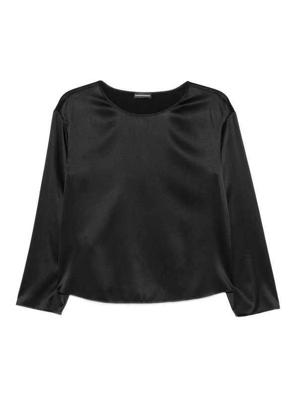 EMPORIO ARMANI: Tops y camisetas sin mangas - Top - Negro