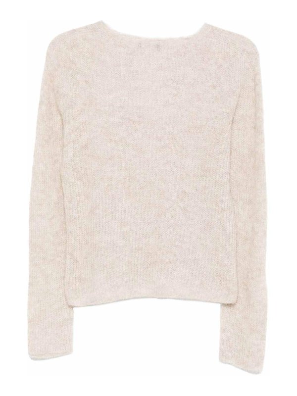 EMPORIO ARMANI: Suéteres con cuello pico online - Suéter Cuello Redondo - Beis