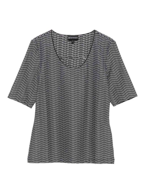 EMPORIO ARMANI: Strickpullover mit Rundhalsausschnitt - Rundhalspullover - Grau