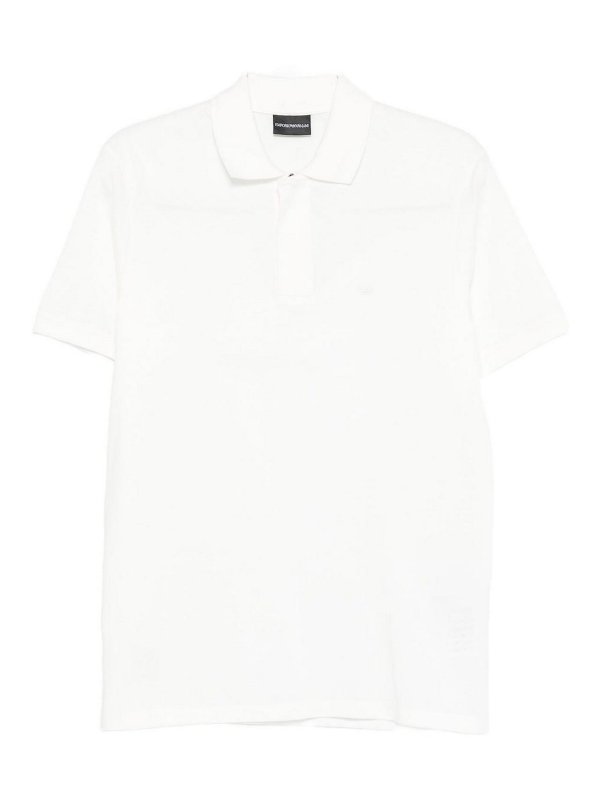 EMPORIO ARMANI: polo shirts - Logo Cotton Polo Shirt