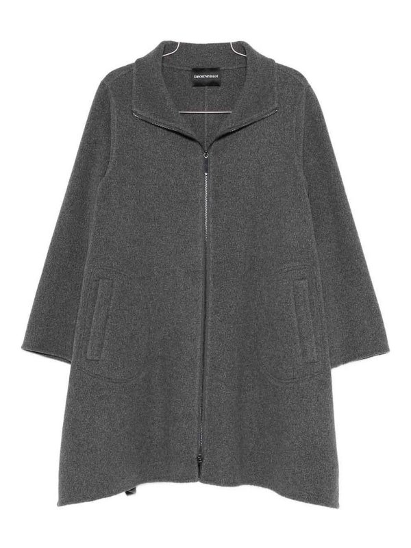 EMPORIO ARMANI: knee length coats - Wool Coat