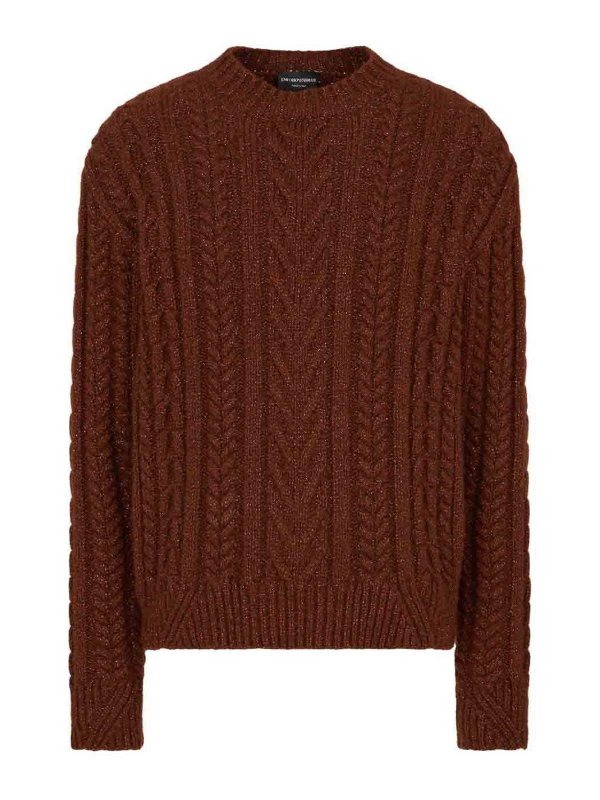 EMPORIO ARMANI: クルーネック - クルーネック - 赤