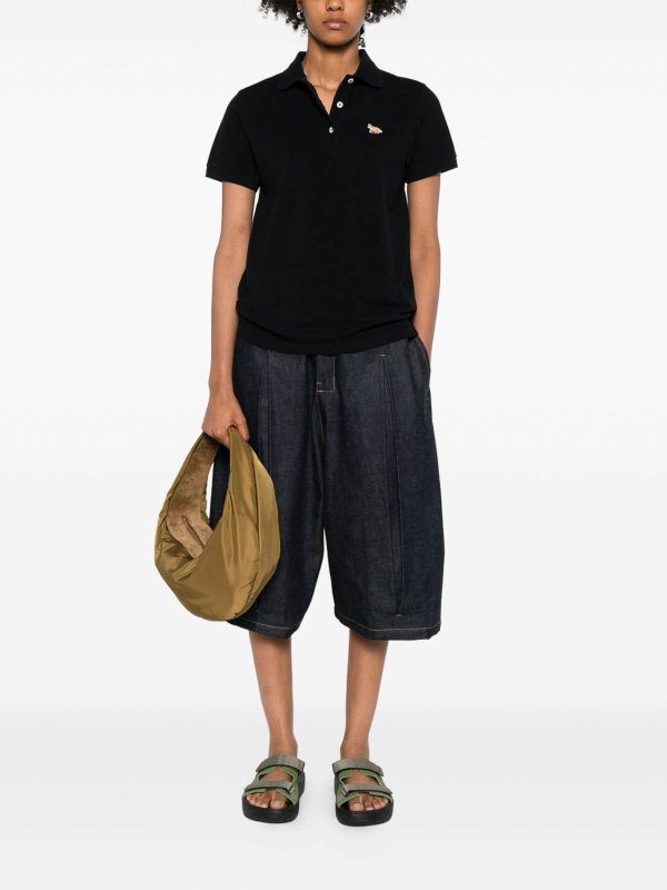 Baby Fox Cotton Polo Shirt shop online: MAISON KITSUNÉ