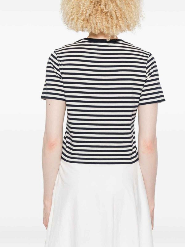 The Best Shops MAISON KITSUNÉ: t-shirts - Baby Fox Striped Cotton T-Shirt