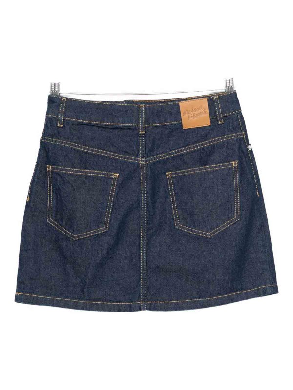 The Best Shops MAISON KITSUNÉ: mini skirts - Denim Mini Skirt