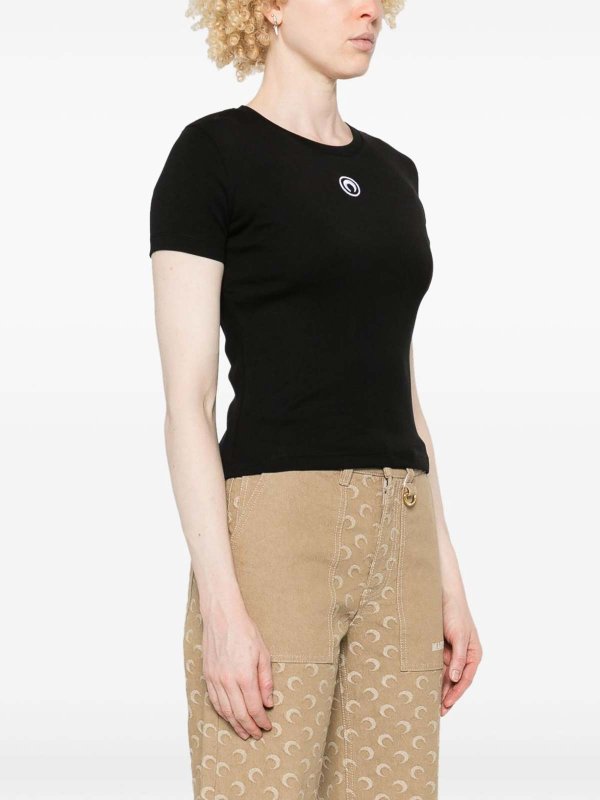MARINE SERRE: T-shirts online - T-Shirt - Noir
