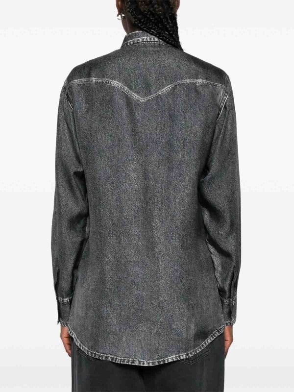 PIERRE-LOUIS MASCIA buy online Denim Print Silk Shirt