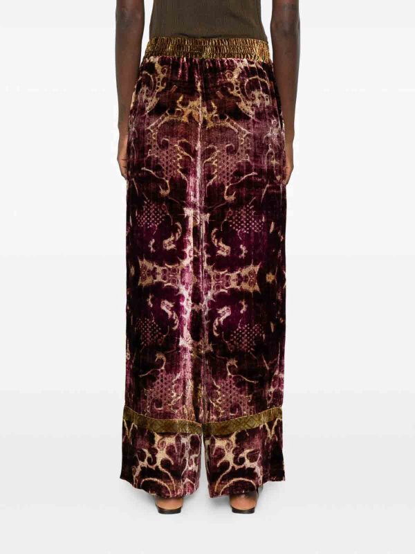 The Best Shops PIERRE-LOUIS MASCIA: casual trousers - Velvet Wide-Leg Trousers