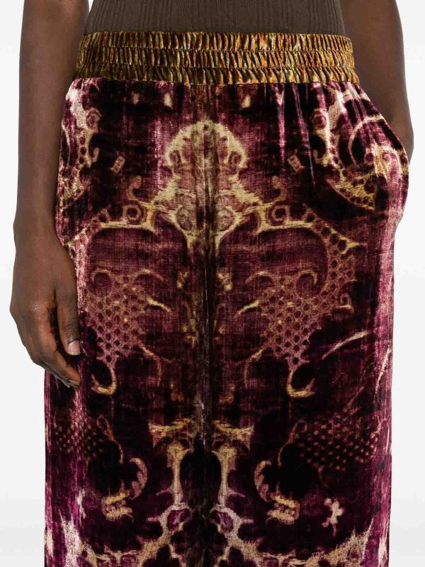 Velvet Wide-Leg Trousers shop online: PIERRE-LOUIS MASCIA