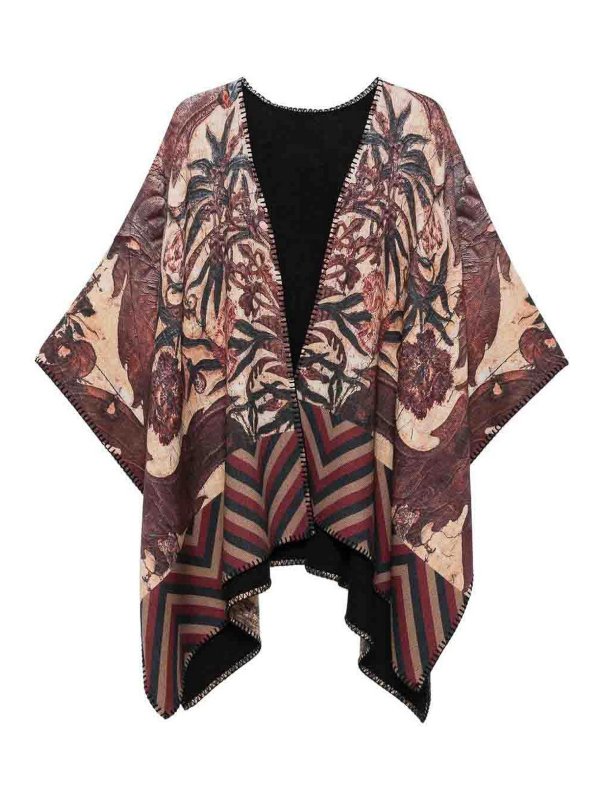 PIERRE-LOUIS MASCIA: Capes &  Ponchos - Wool Printed Poncho