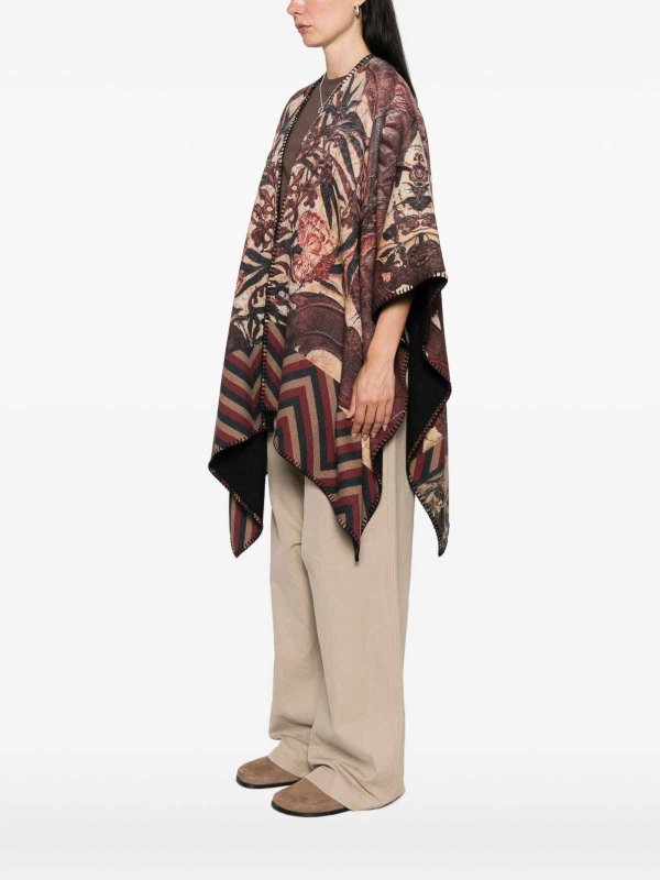 PIERRE-LOUIS MASCIA: Capes &  Ponchos online - Wool Printed Poncho