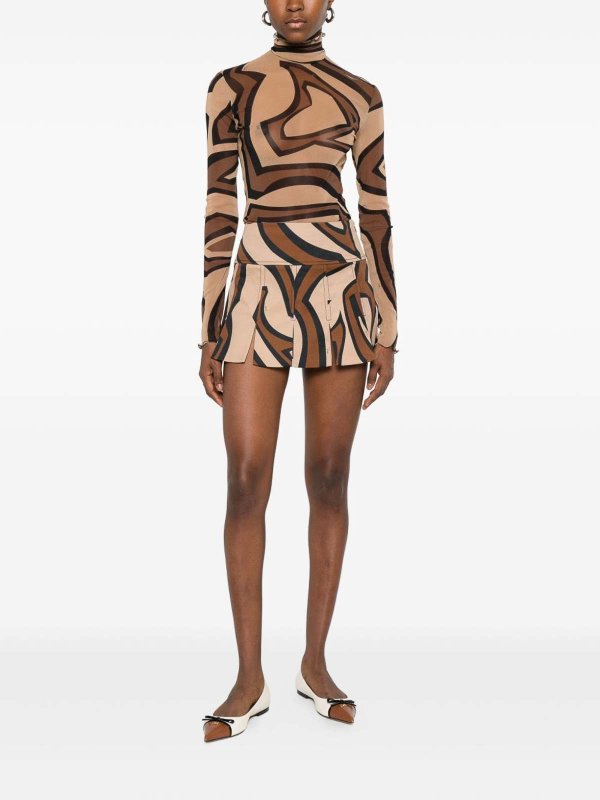 EMILIO PUCCI: knee length dresses online - Printed Midi Dress