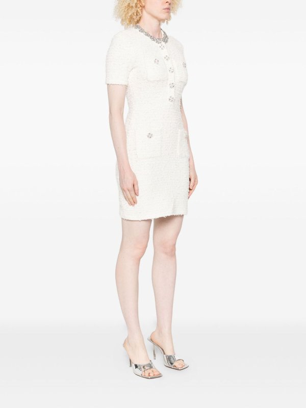 The Best Shops Self Portrait: Robes courtes - Robe Courte - Beige