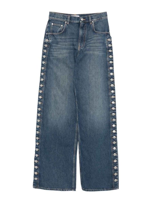 STELLA McCARTNEY: straight leg jeans - Wide-Leg Denim Jeans