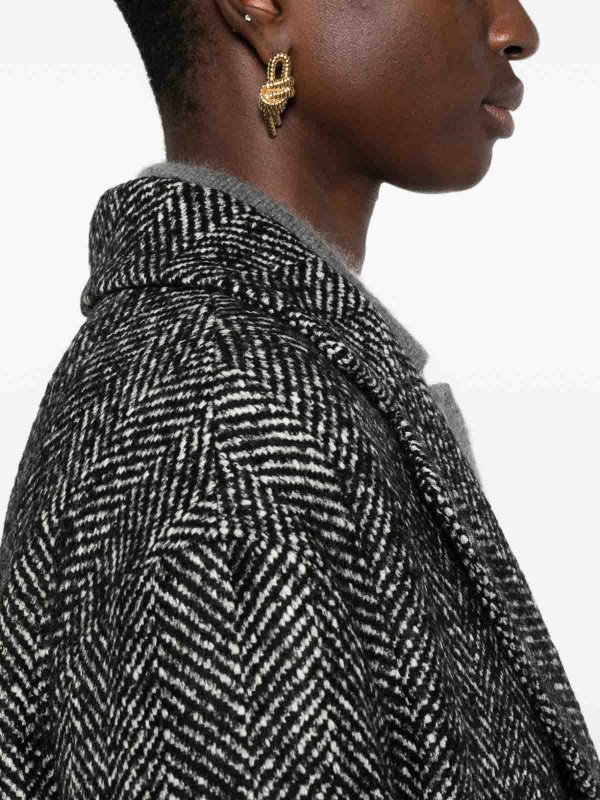 膝丈コート - 黒 shop online: TAGLIATORE