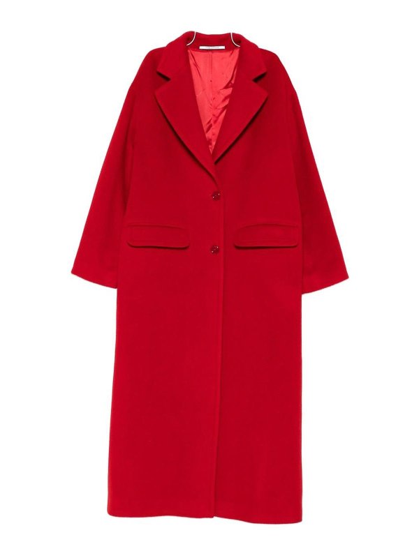 TAGLIATORE: knee length coats - Wool Single-Breasted Coat