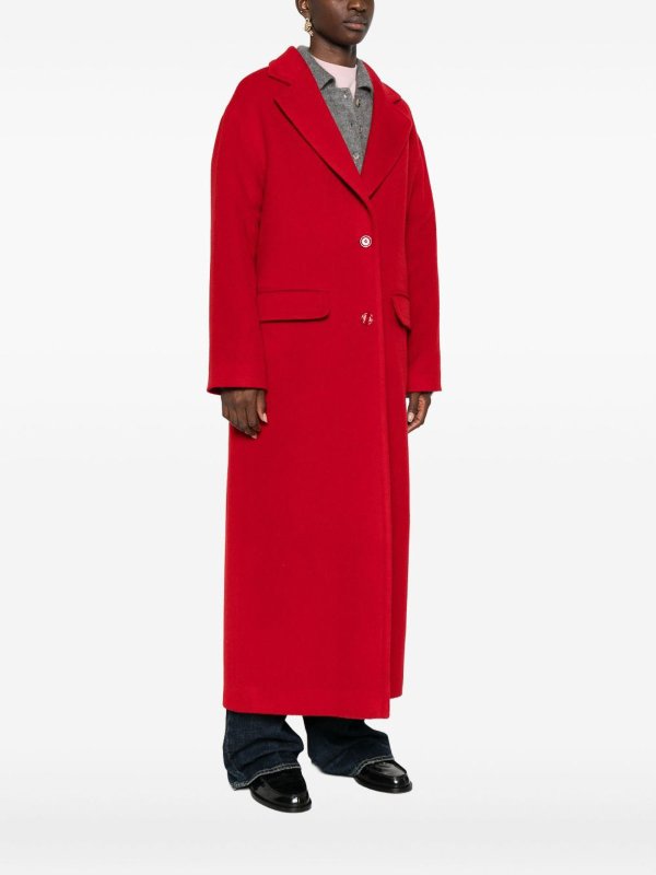 The Best Shops TAGLIATORE: knee length coats - Wool Single-Breasted Coat