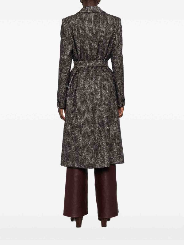 The Best Shops TAGLIATORE: knee length coats - Wool Blend Double-Breasted Coat