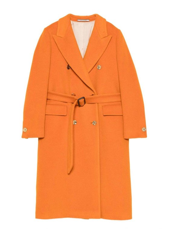 TAGLIATORE: knee length coats - Wool Double-Bteasted Coat