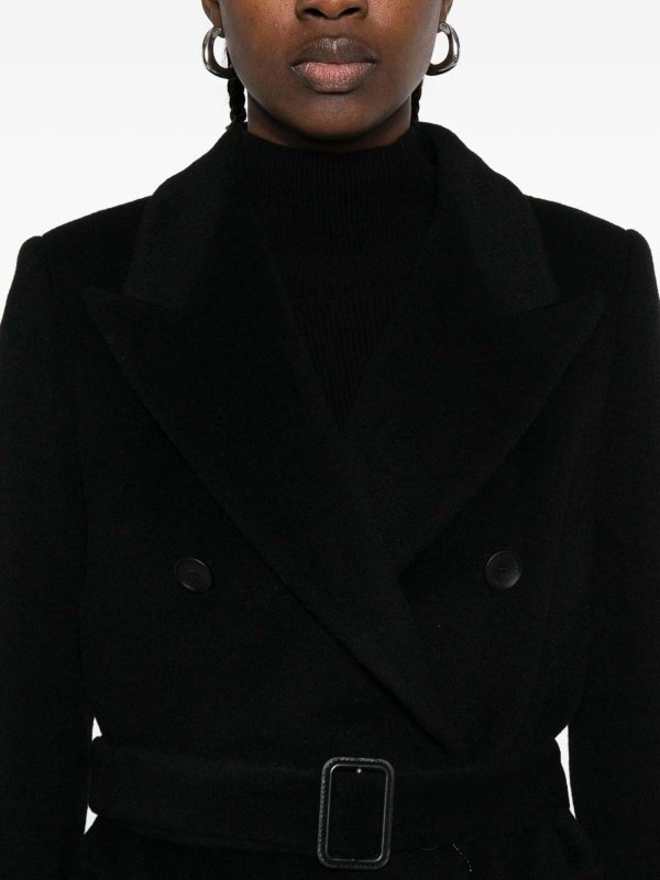 The Best Shops TAGLIATORE: knee length coats - Wool Double-Bteasted Coat