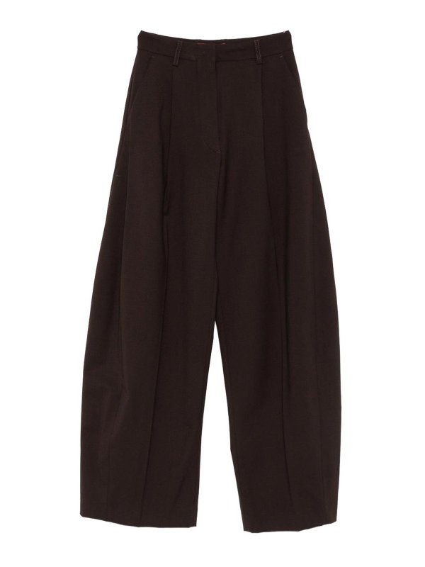 THELATEST: casual trousers - Billie Wool Blend Wide-Leg Trousers
