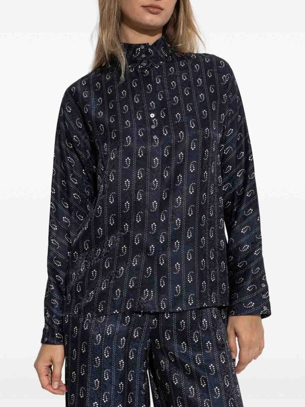 TORY BURCH: casual jackets online - Jacquard Silk Shirt