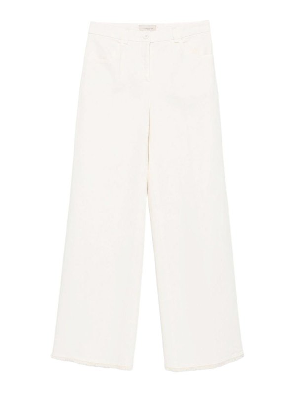VIA MASINI 80: casual trousers - Cotton Wide-Leg Trousers