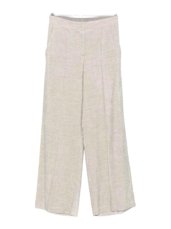 ALYSI: Pantalons casual - Pantalons Décontractés - Gris Clair