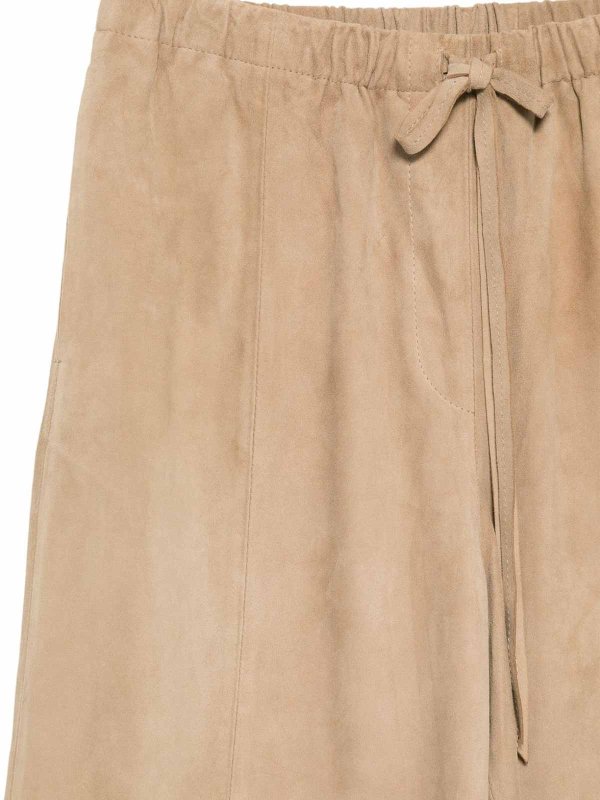 The Best Shops ALYSI: leather trousers - Suede Leather Trousers
