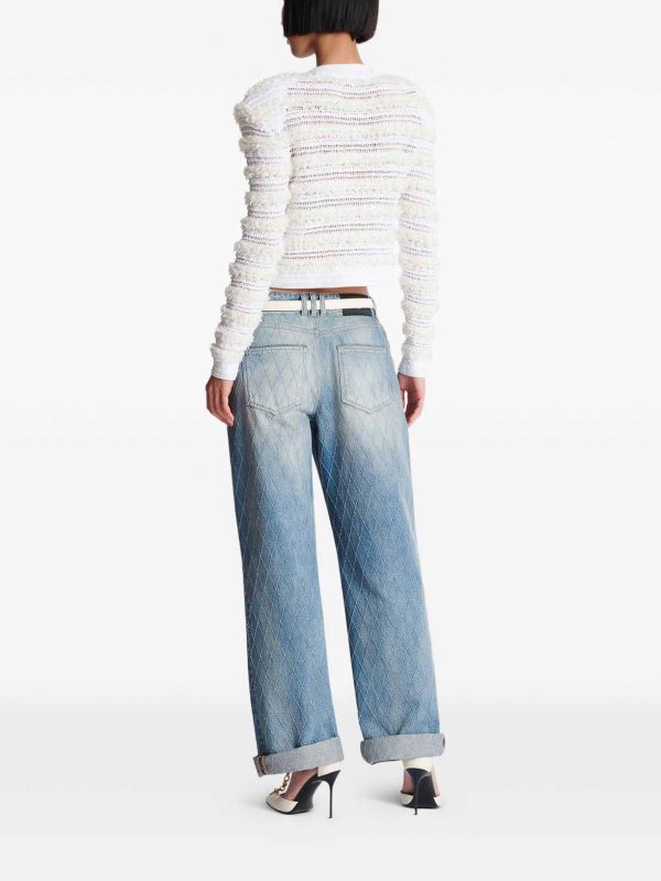 Balmain: Cardigans online - Cardigan - Weiß