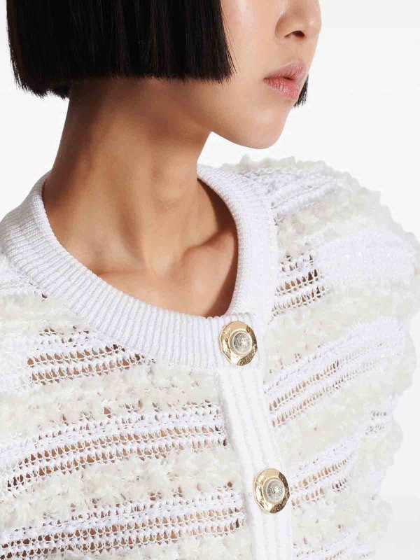 The Best Shops Balmain: Cardigan - Weiß