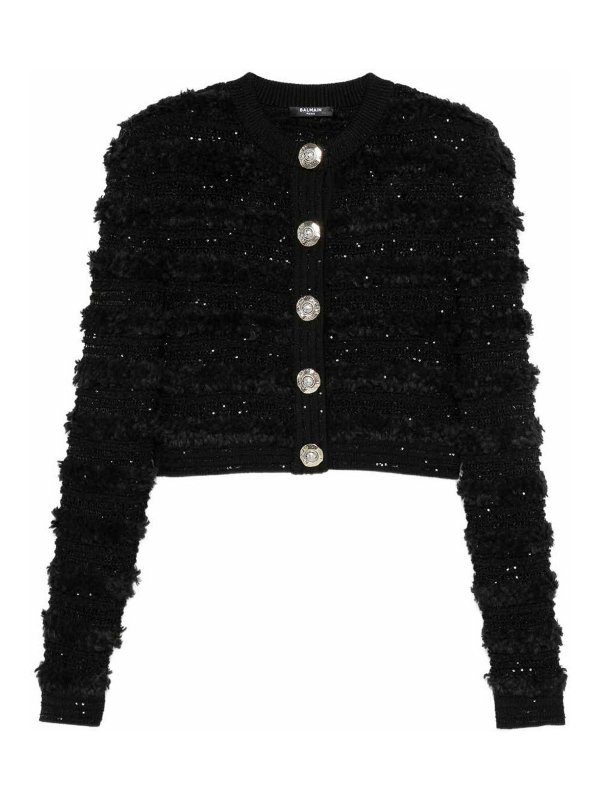 Balmain: Cardigans - Cardigan - Schwarz