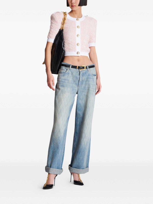 The Best Shops Balmain: Cardigans - Cardigan - Couleur Chair