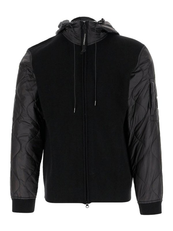 C.P. COMPANY: cardigans - Wool Hooded Cardigan