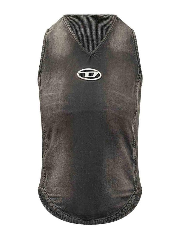 DIESEL: Tops & Tank tops - Oval-D Cotton Top