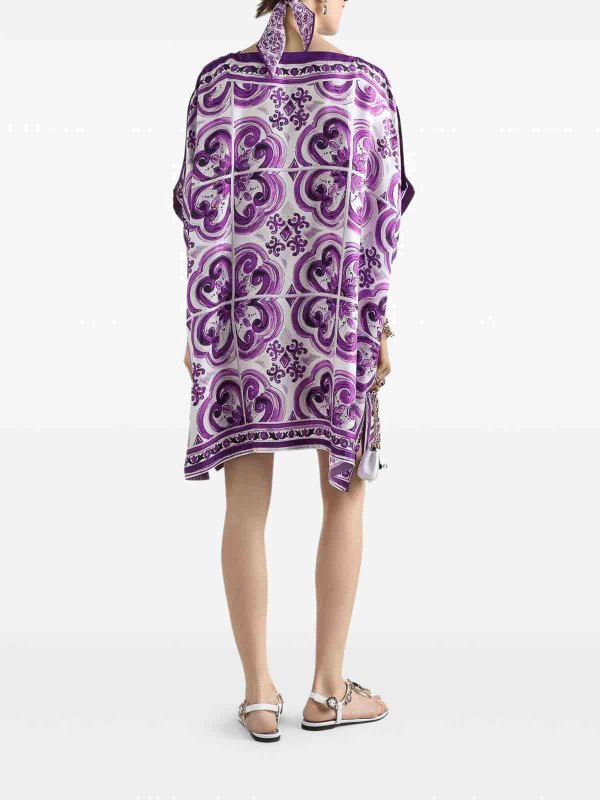 DOLCE & GABBANA buy online Maiolica Print Silk Kaftan