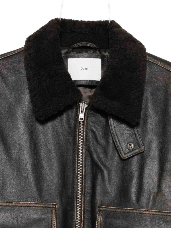 DUNST: Abrigos de cuero online - Abrigo De Cuero - Marrón