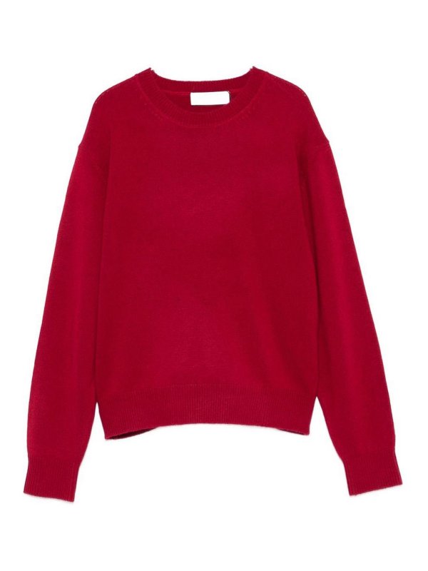 DUNST: Strickpullover mit Rundhalsausschnitt - Rundhalspullover - Rot