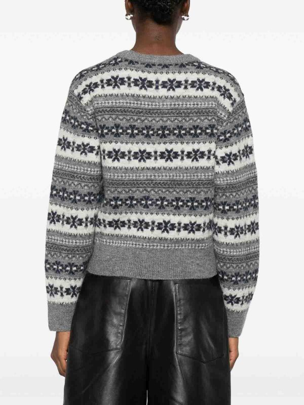 The Best Shops DUNST: Strickpullover mit Rundhalsausschnitt - Rundhalspullover - Grau