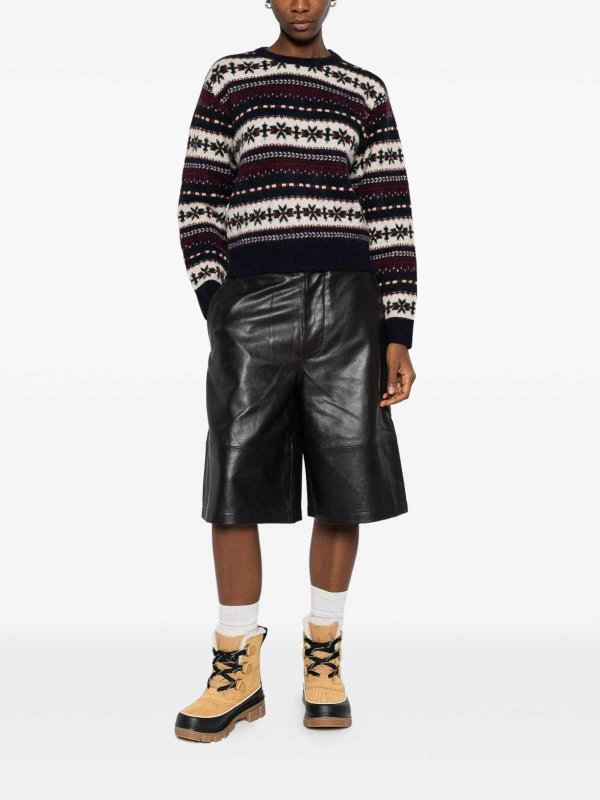 The Best Shops DUNST: Suéteres con cuello pico - Suéter Cuello Redondo - Azul