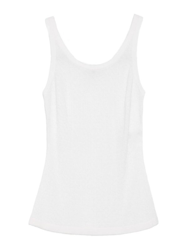 ELISABETTA FRANCHI: Tops & Débardeurs - Top - Blanc