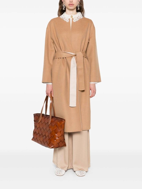Manteau Au Genou - Beige shop online: FABIANA FILIPPI