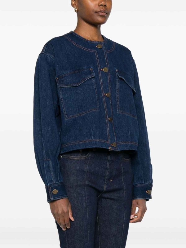 FORTE FORTE: casual jackets online - Denim Cotton Overshirt