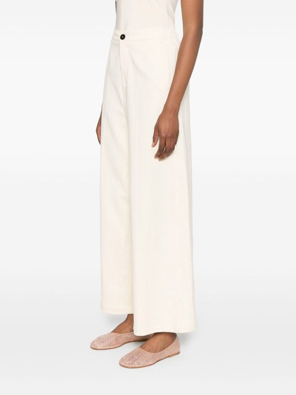 Cotton High-Waisted Trousers shop online: FORTE FORTE