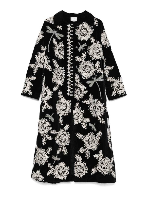 FORTE FORTE: long coats - Embroidered Long Coat