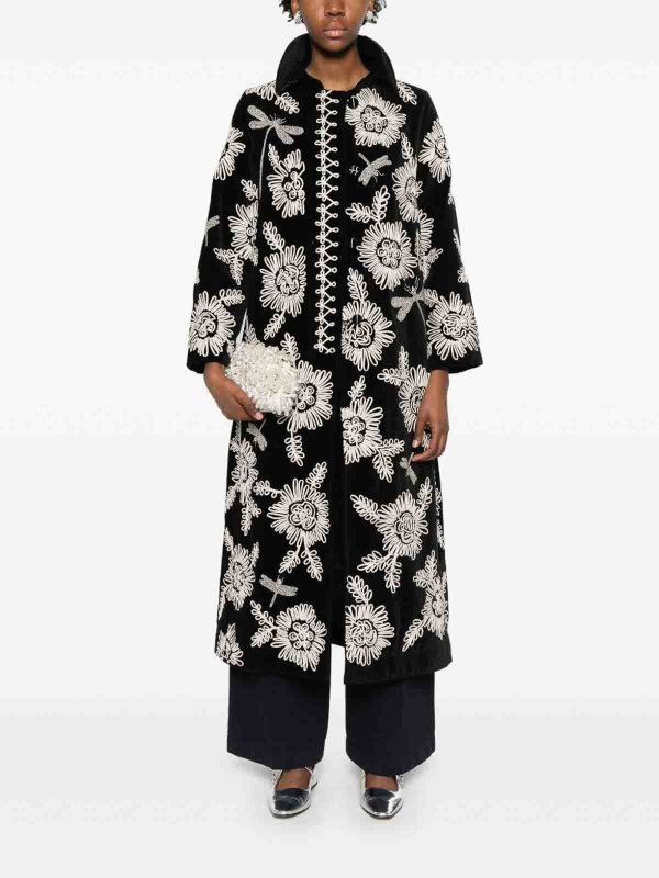Embroidered Long Coat shop online: FORTE FORTE