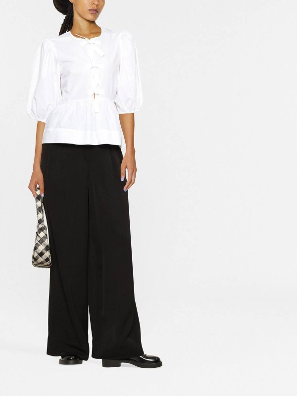 GANNI: Tops & Tank tops online - Cotton Peplum Top