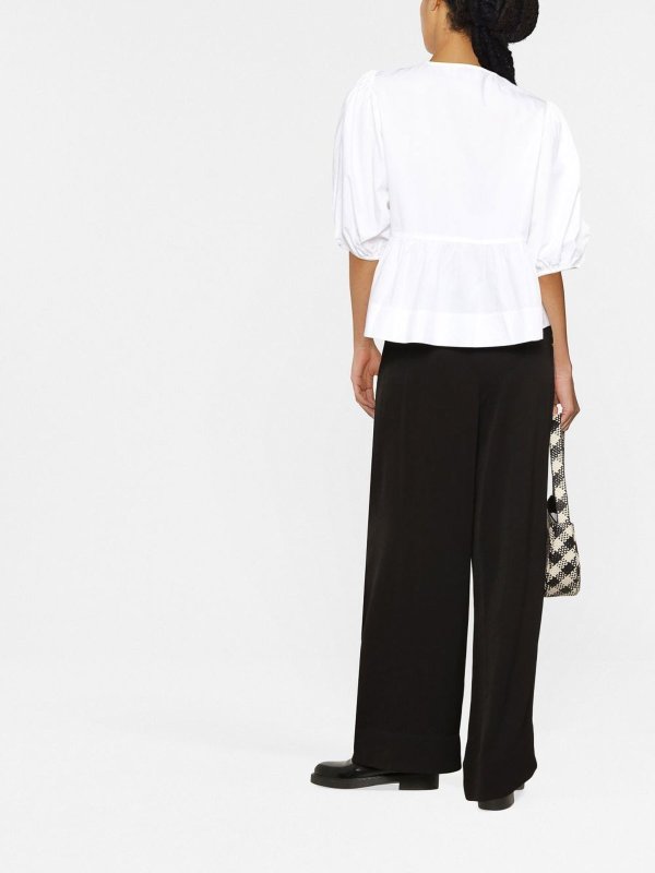 Cotton Peplum Top shop online: GANNI