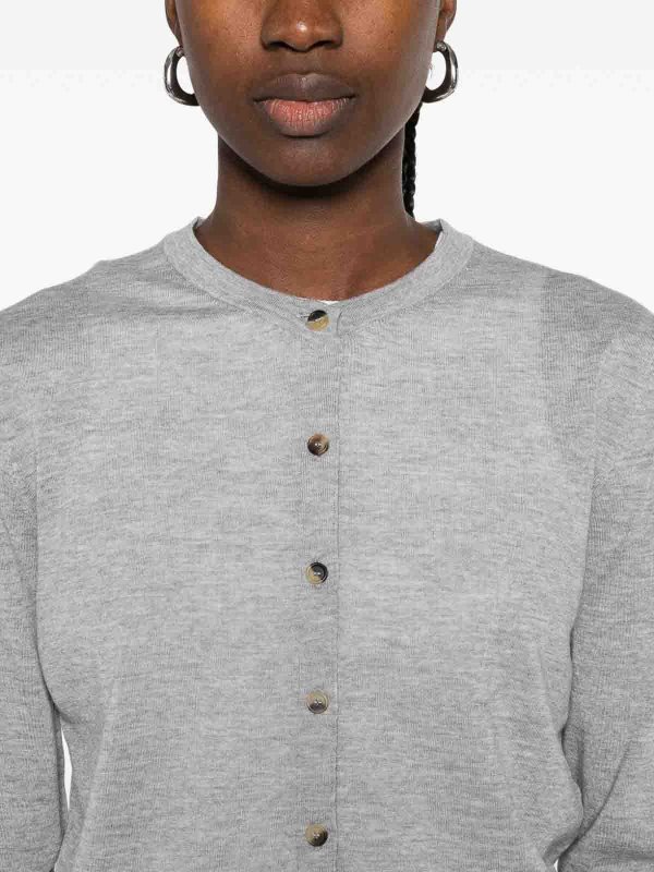 KHAITE: Cardigans online - Cardigan - Gris Clair