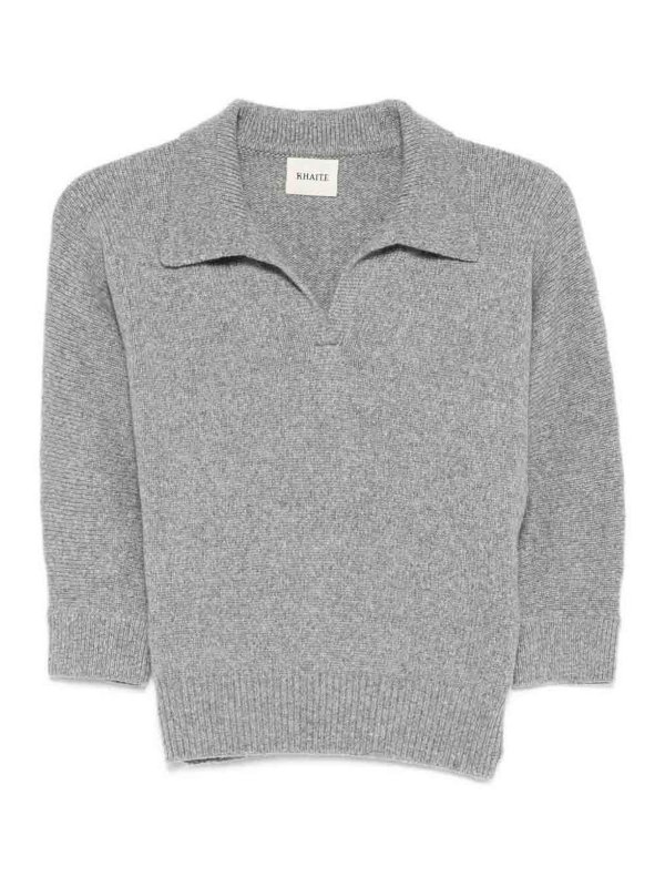 KHAITE: polo shirts - Herve Cashmere Polo Shirt